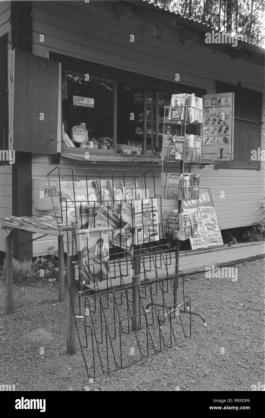 Kiosk - Geschäft, Kiosk, Zeitschriften, Süssigkeiten, Gebäude, Bude Stock Photo