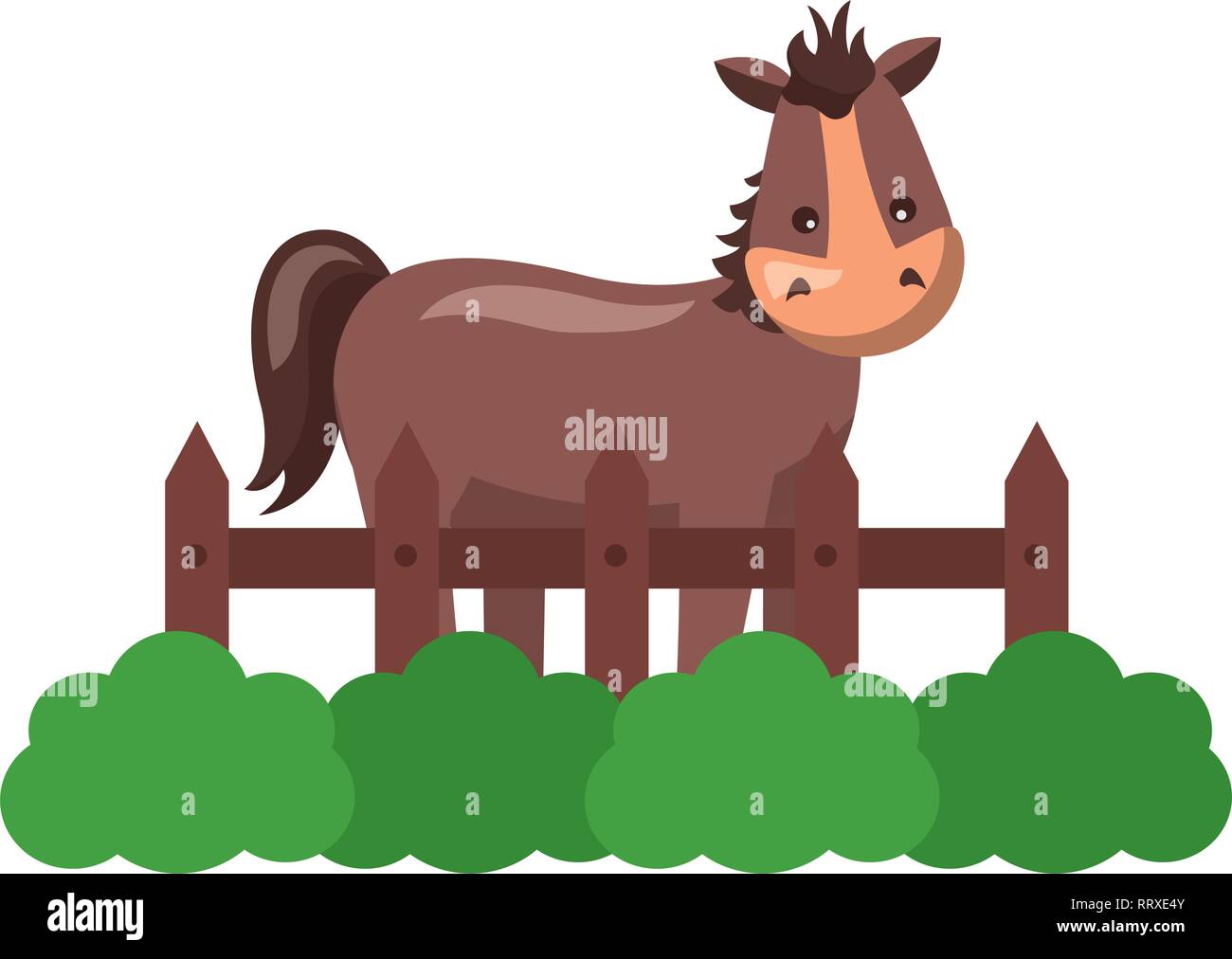horse fence farm Stock Vector Image & Art - Alamy