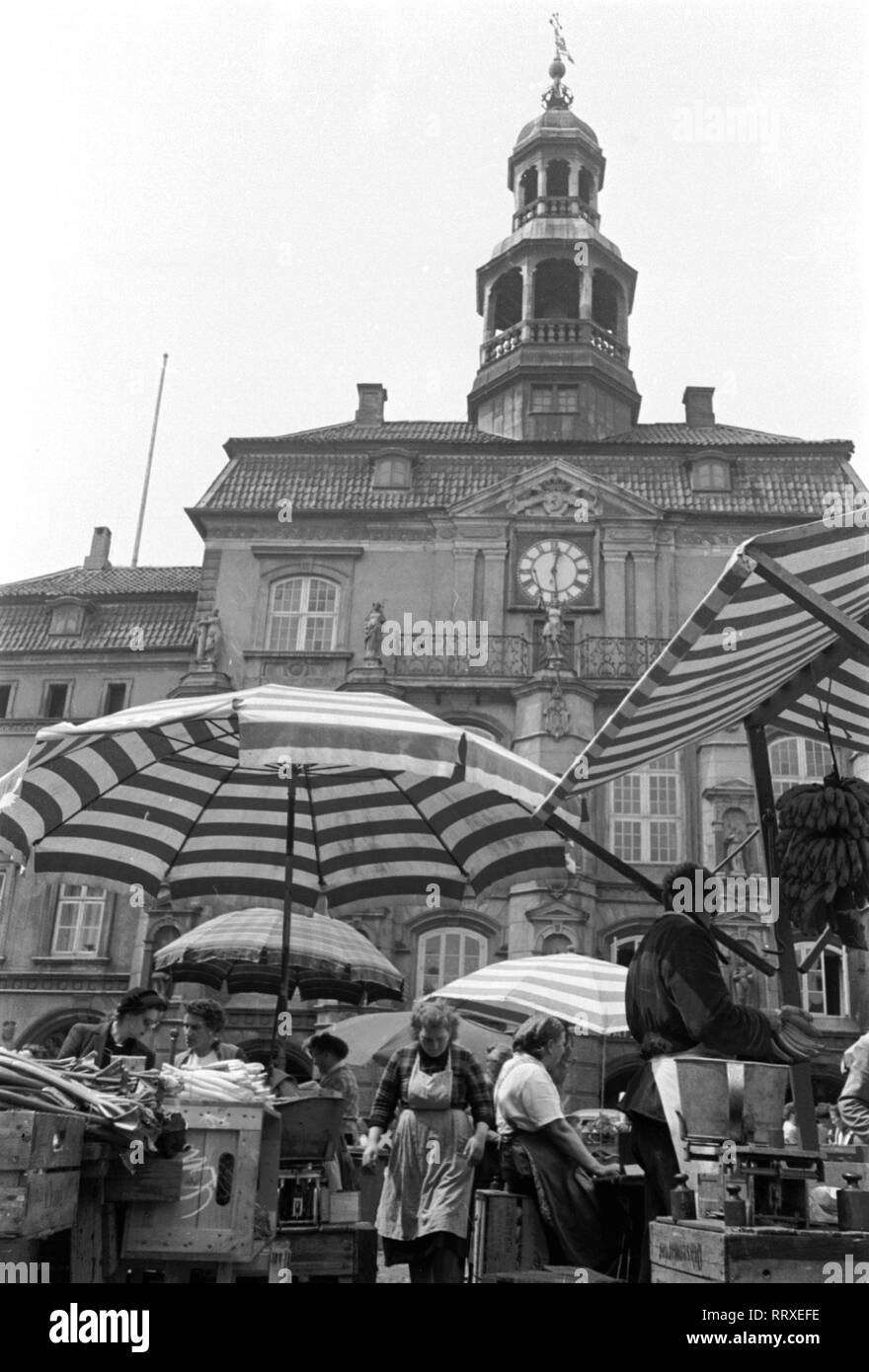 Germany - Deutschland, Lüneburg, Stadthalle, Markt Stock Photo