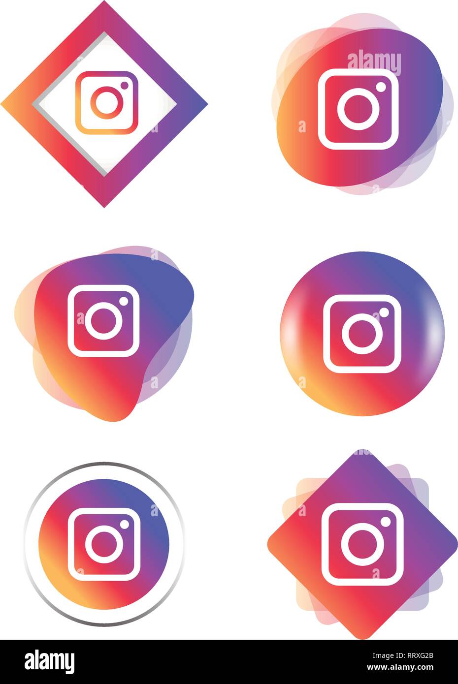 Instagram logo black and white Cut Out Stock Images & Pictures - Alamy