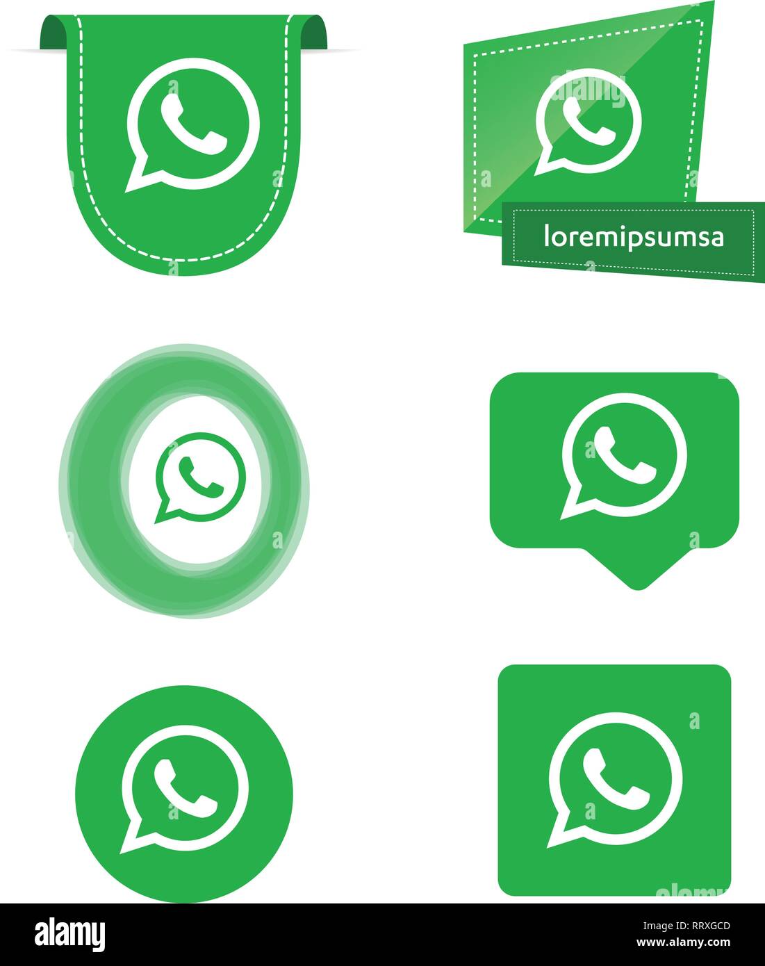 Whatsapp Whats App Icon Logo Collection Set Social Media Vector
