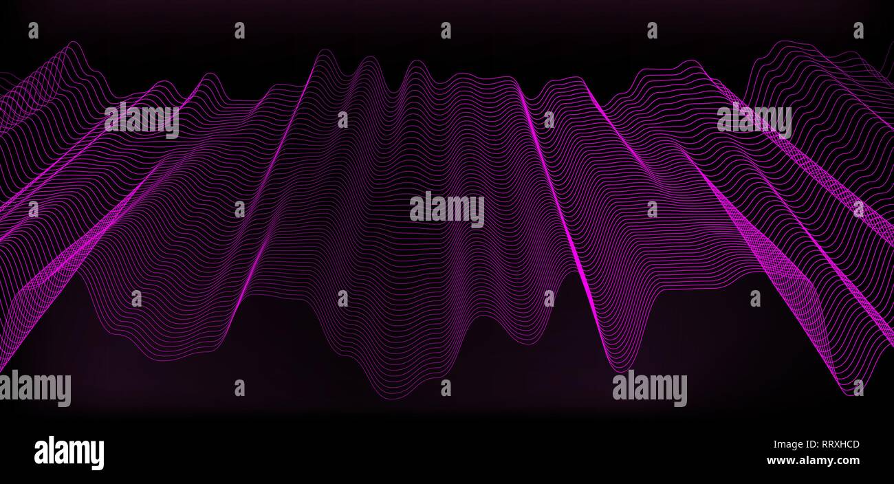 Dark background with subtle abstract waves from lines of different ...