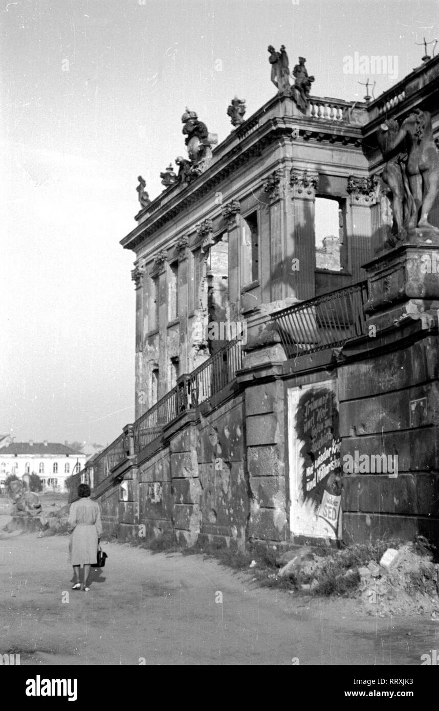Germany - Deutschland, Potsdam, Schloss Sanssouci, Nachkriegsdeutschland, Juni 1946. Stock Photo