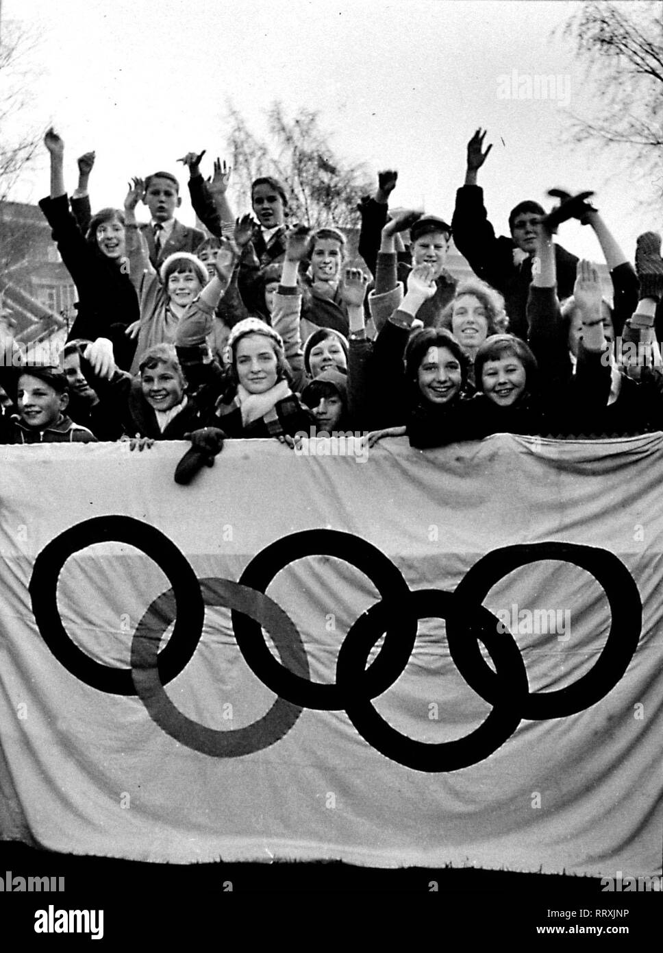 Olympiade olympische ringe Black and White Stock Photos & Images Alamy
