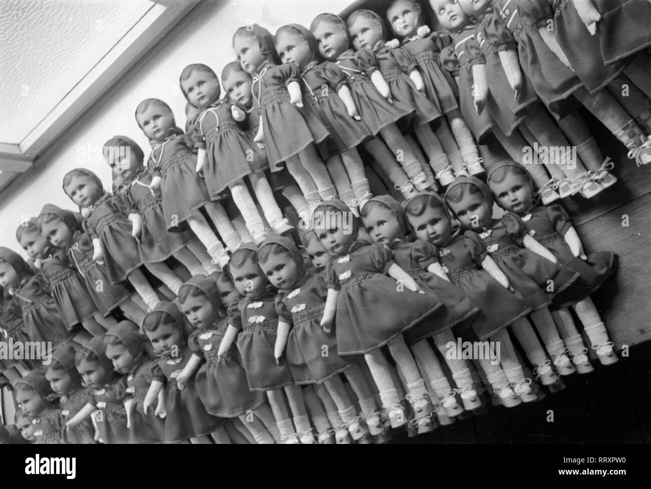 Germany - Deutschland ca. 1950, Thüringen, Puppen der Spielzeugfabrik in Sonneberg Andres Stock Photo