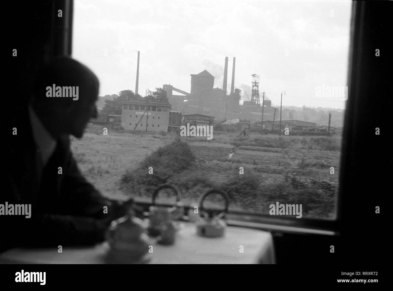 Germany - Deutschland ca. 1950, Ruhrgebiet, Blick auf die Zeche in Essen Stock Photo