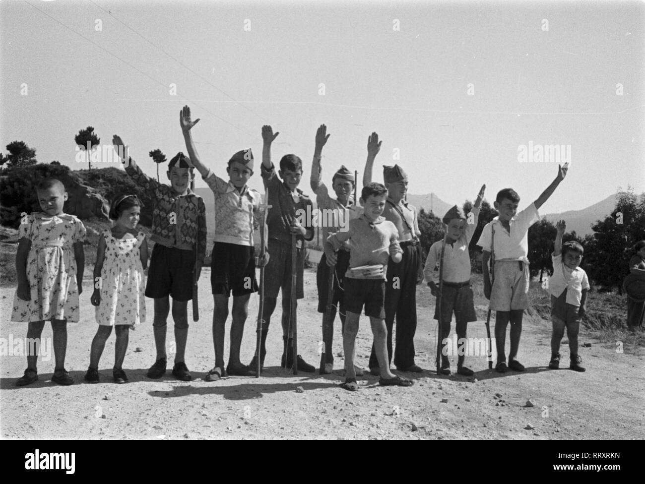 Spanish Civil War Spain In 1937 Nationalist Youth During The