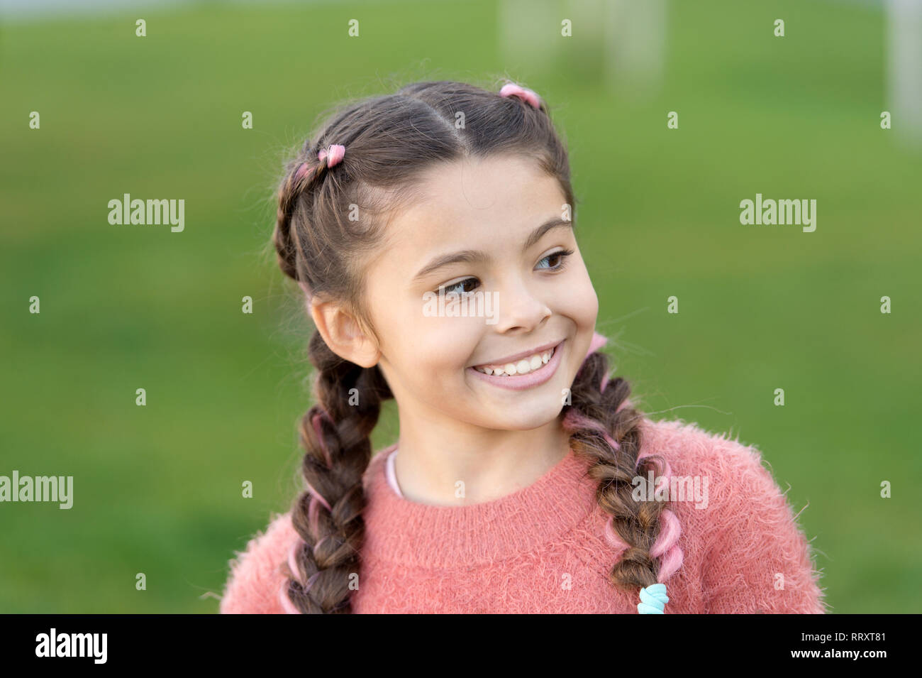 Girl Smile Face Outdoors Pleasant Walk In Park Smile And Joy