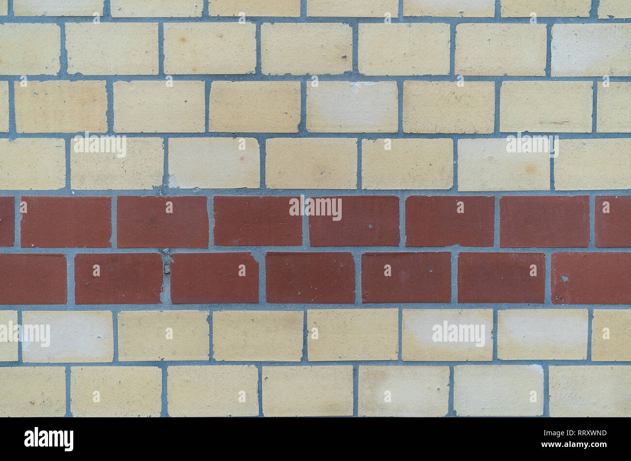 brick wall, clean, direct perspective Stock Photo