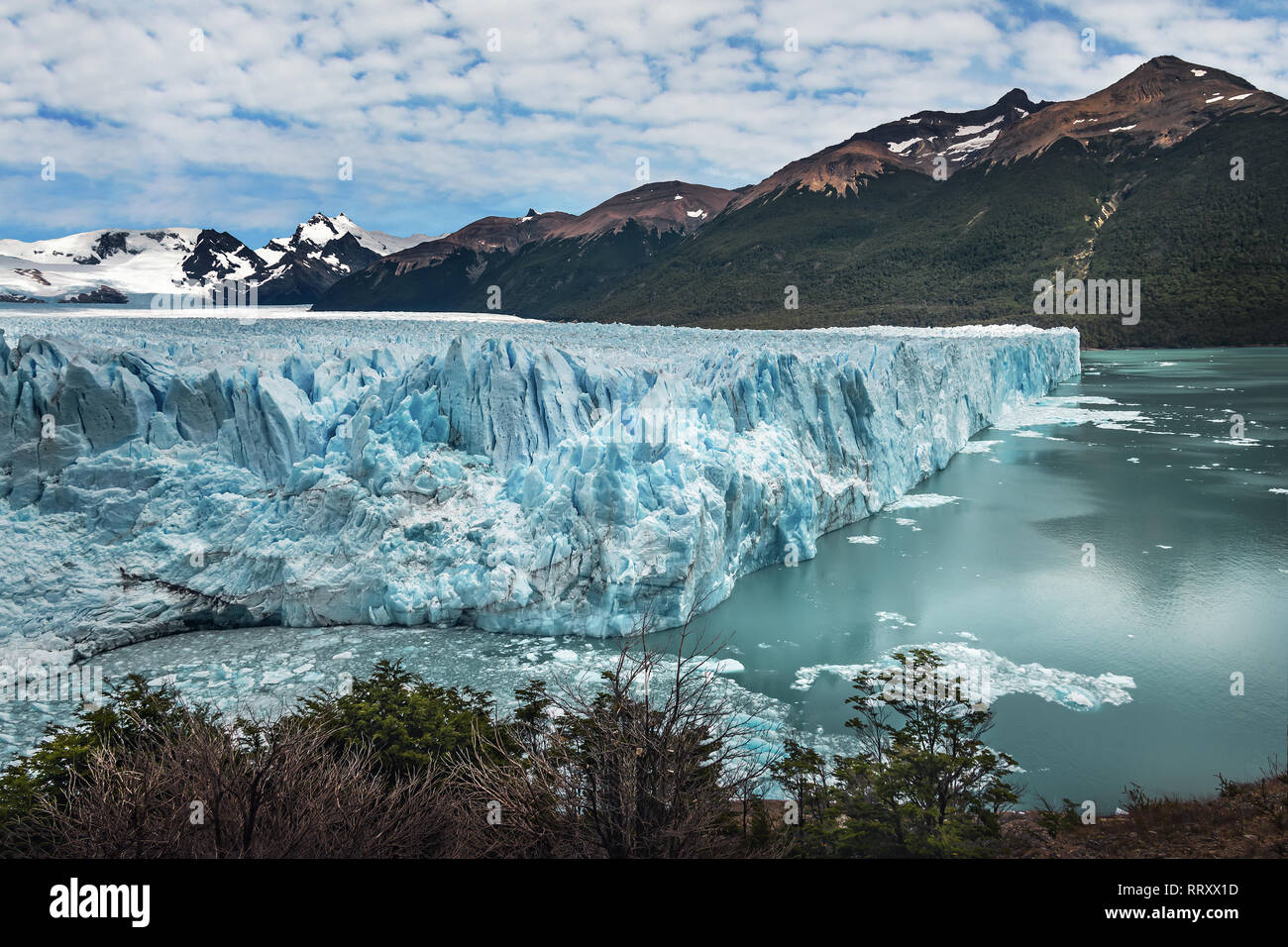 Perito Moreno Glacier at Los Glaciares National Park in Patagonia - El Calafate, Santa Cruz, Argentina Stock Photo