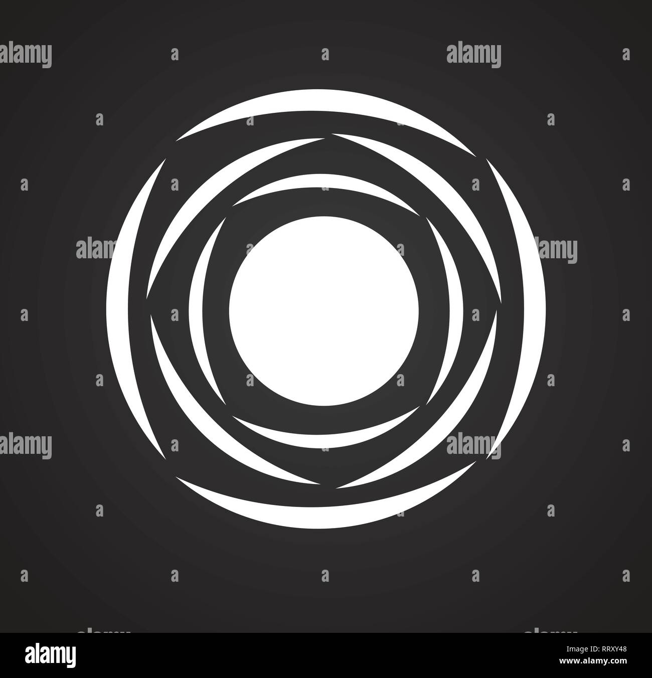 Sun icon on black background for graphic and web design, Modern simple ...