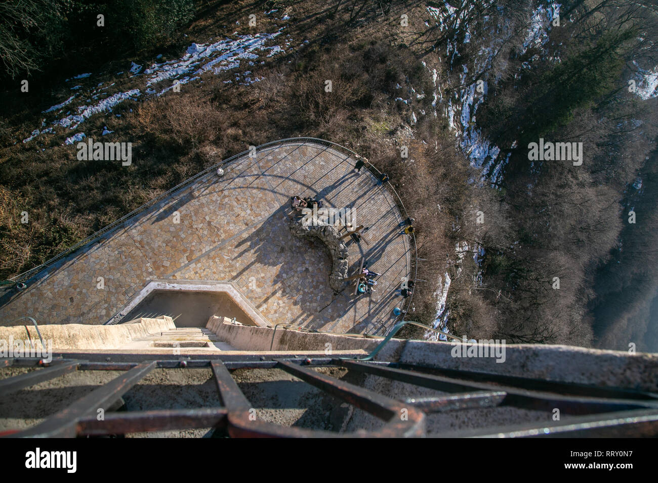 Sight from above the Faro Voltiano (Volta Lighthouse) in Brunate, Como