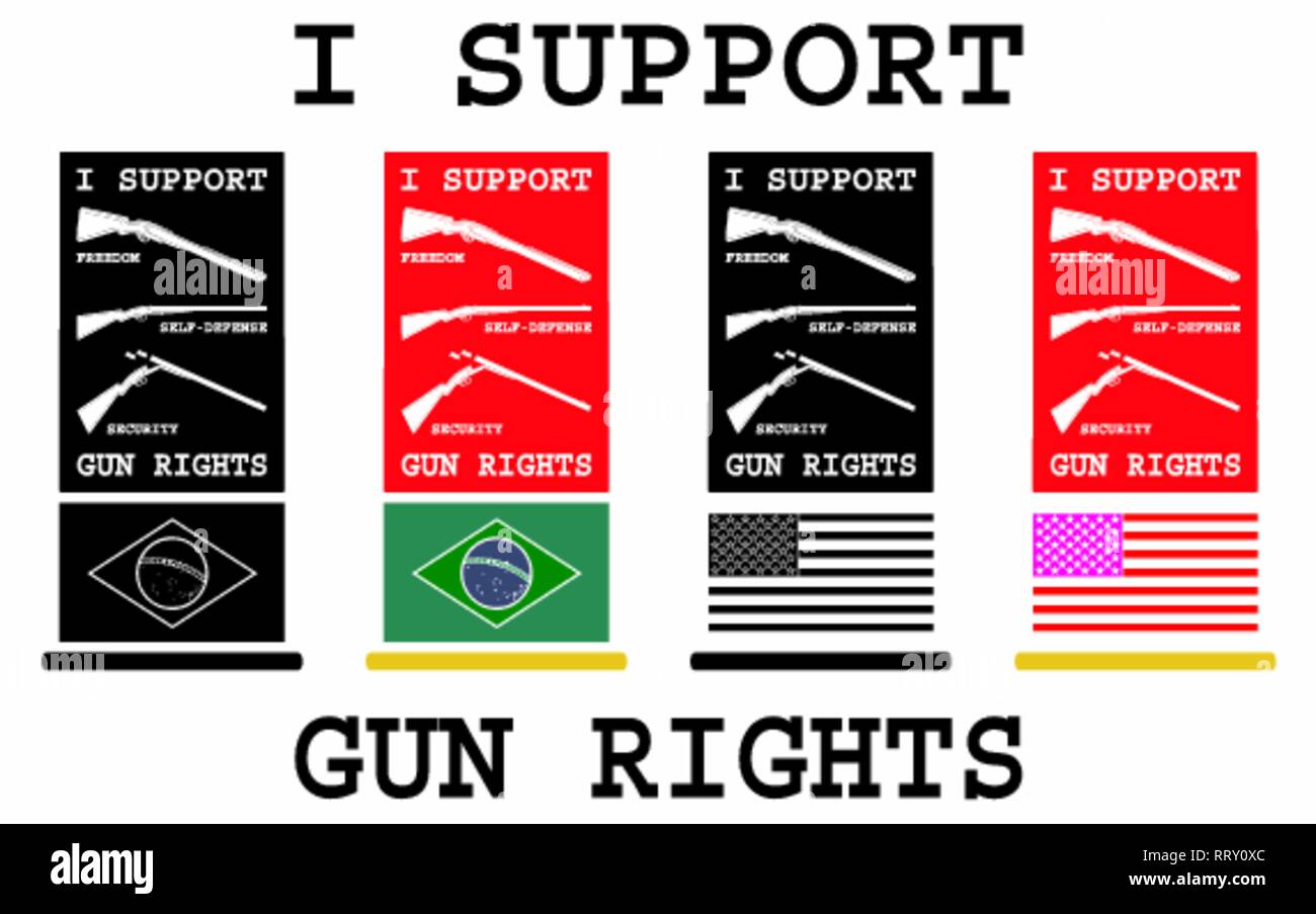 I support gun rights Stock Vector