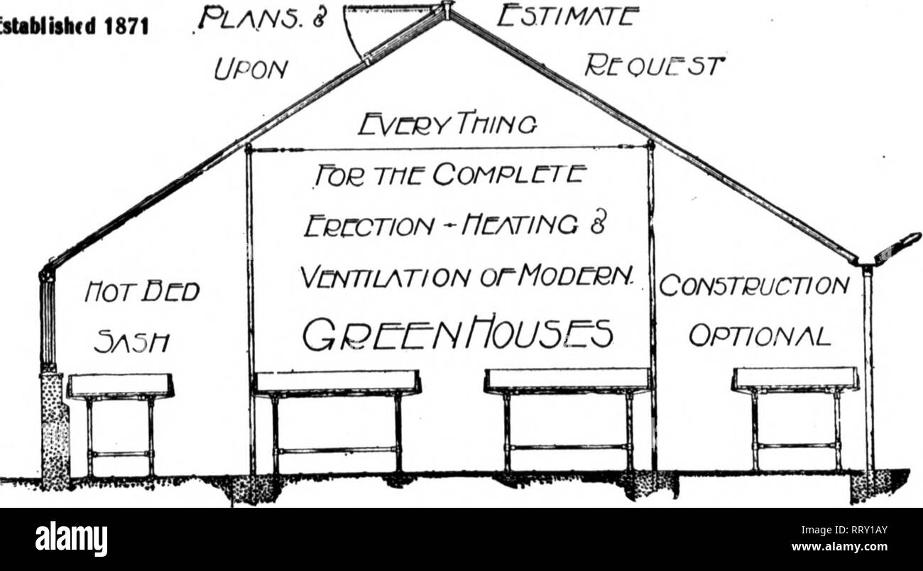 . Florists' review [microform]. Floriculture. TILK or DCilPIICS PIPK PRAMX DCNulICO Write for prices. Drainage perfect TILE BOTTOMS&quot;'&quot;*;&quot;... Furnish any quantity. The Camp Conduit C«.&quot;A«-,'J«r^S&quot;'o';' Mention The Review when you write. S« Jacobs &amp; Sons EstaUiflifd 1871 Upon r^T/MATC. 1363-81 Flushing Ave., Brookip, N.Y. Mention The Review when yon write. To TeD All the Good Points of Our Construction in this advertisement are planning any tions, it will pay is impossible. If tou rebuilding or addi- you to write ua. TRUSSED SASH BAR AND RON FRAME HOUSES. Please note Stock Photo