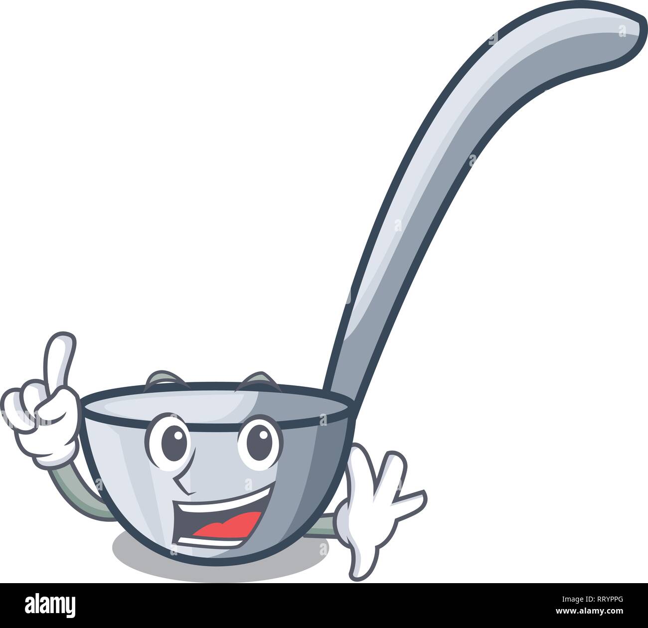 Finger ladles on a wooden cartoon table Stock Vector