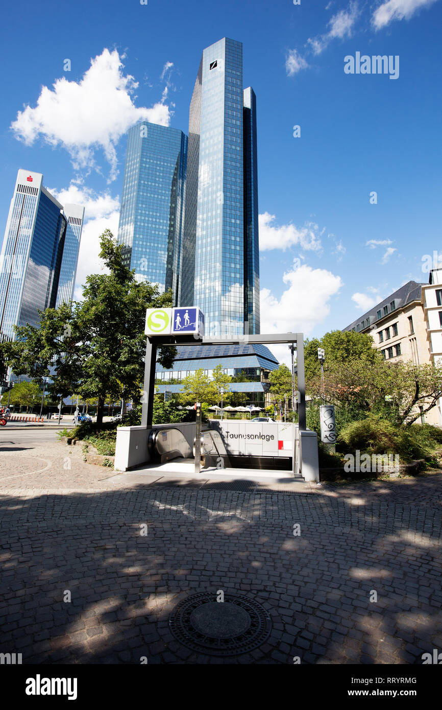 Europe Germany HESSEN: Headquarters of Deutsche Bank in Frankfurt am Main Stock Photo