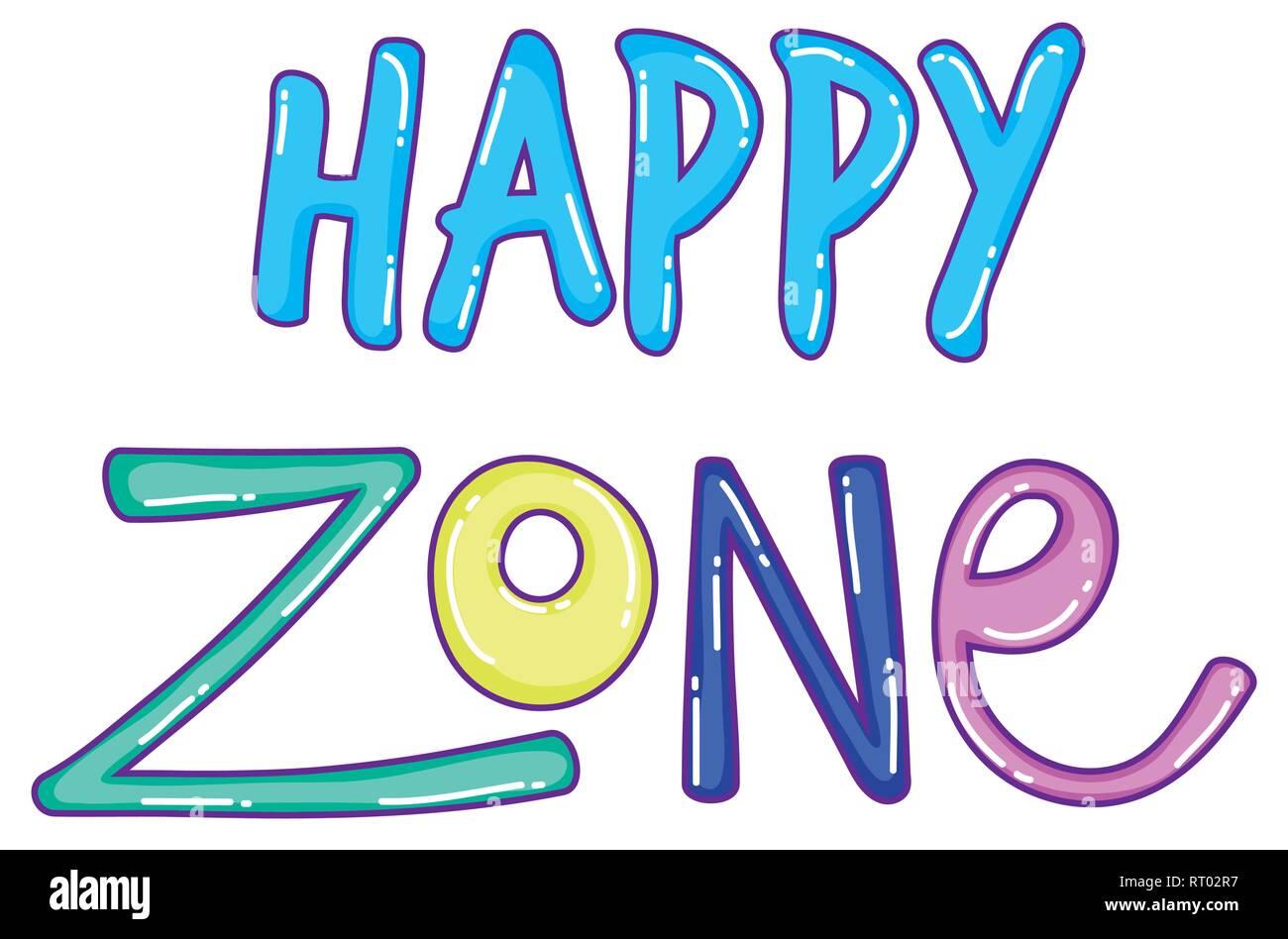 happy kids zone word label Stock Vector Image & Art Alamy
