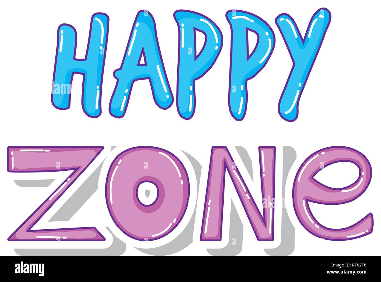 happy kids zone word label Stock Vector Image & Art Alamy