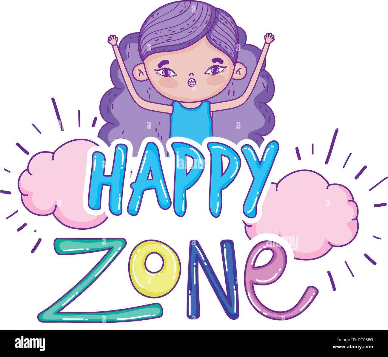cute little girl character Stock Vector Image & Art - Alamy