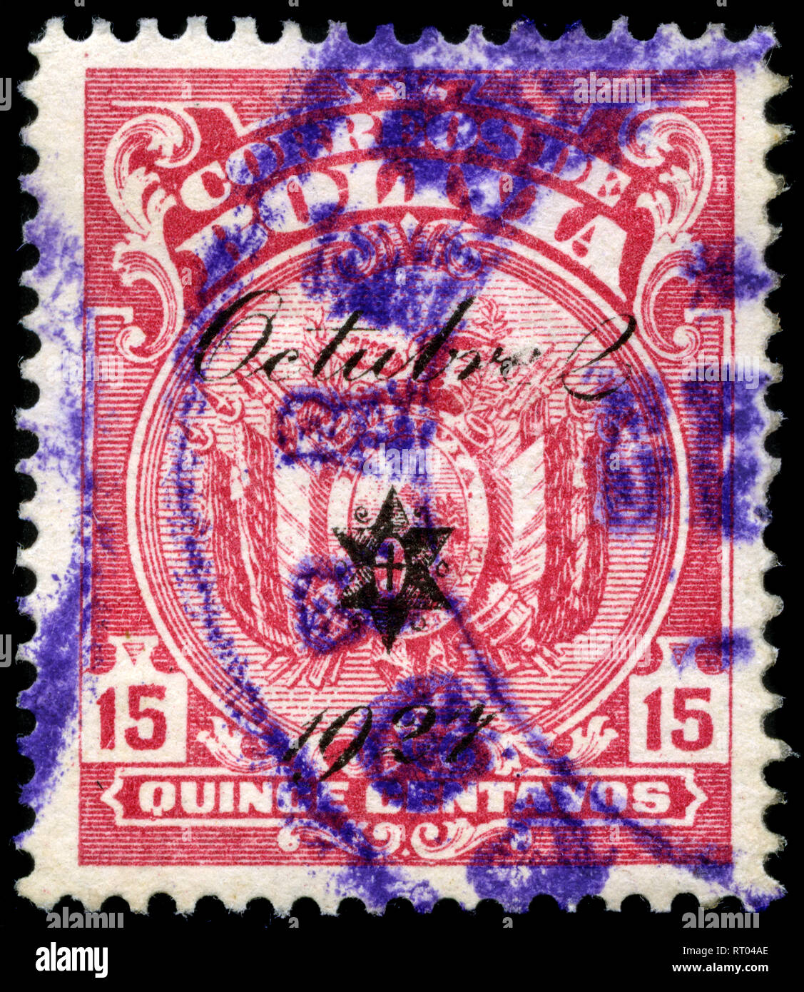 Postage stamp from Bolivia in the Definitive series issued in 1928 Stock Photo
