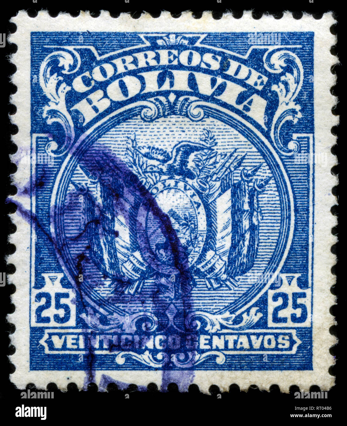 Postage stamp from Bolivia in the Definitive series issued in 1927 Stock Photo