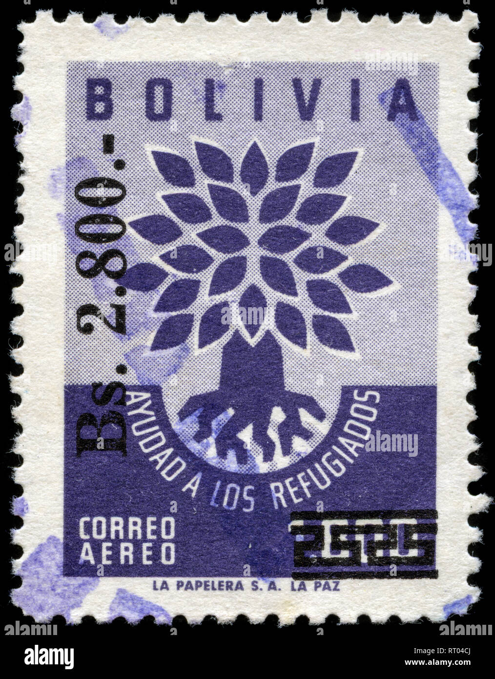 Postage stamp from Bolivia in the World Refugee Year series issued in ...