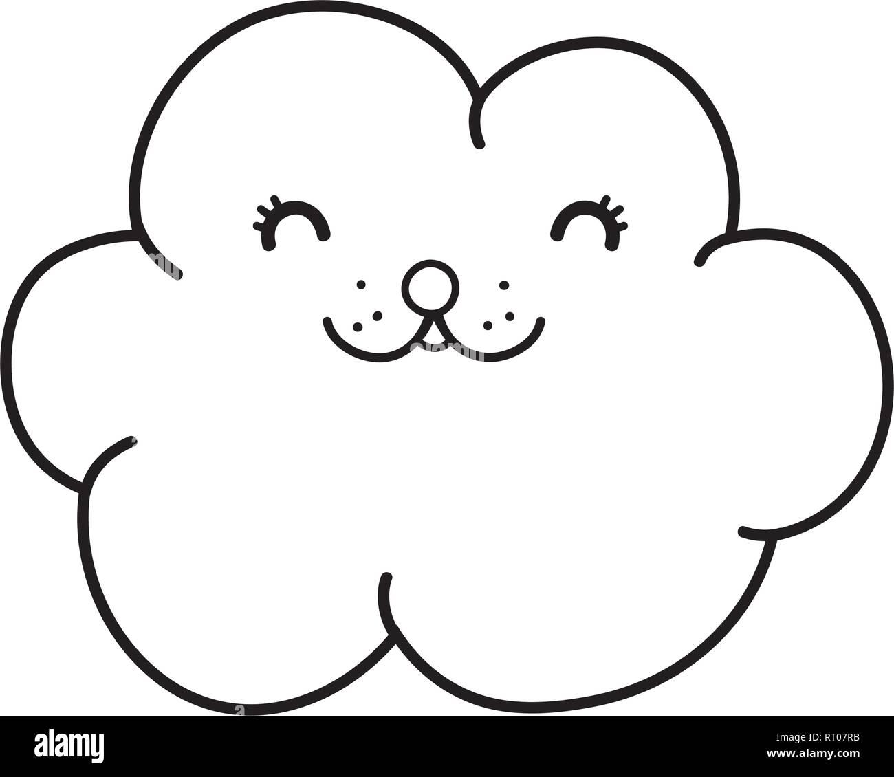 cute cloud kawaii character Stock Vector Image & Art - Alamy
