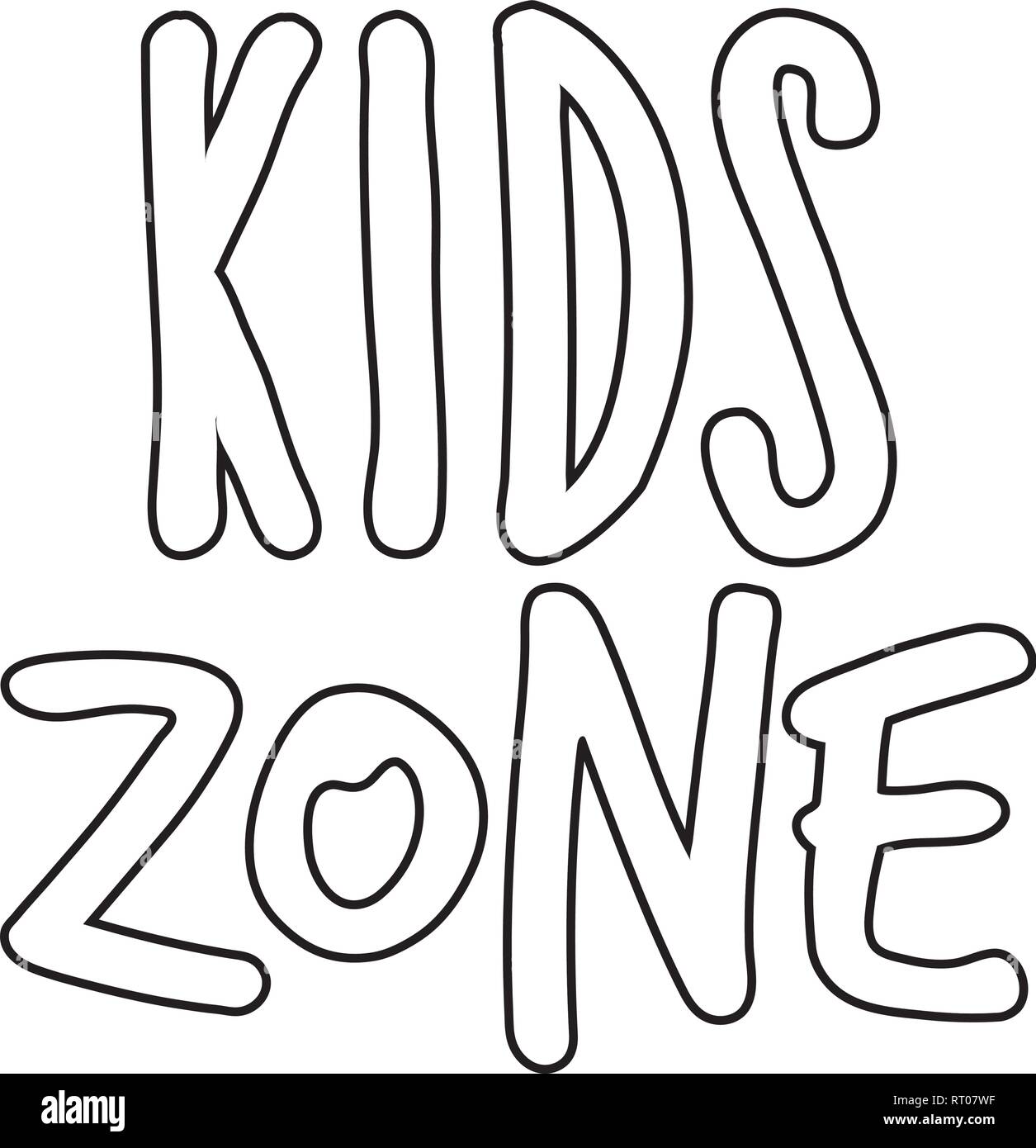 happy kids zone word label Stock Vector Image & Art Alamy