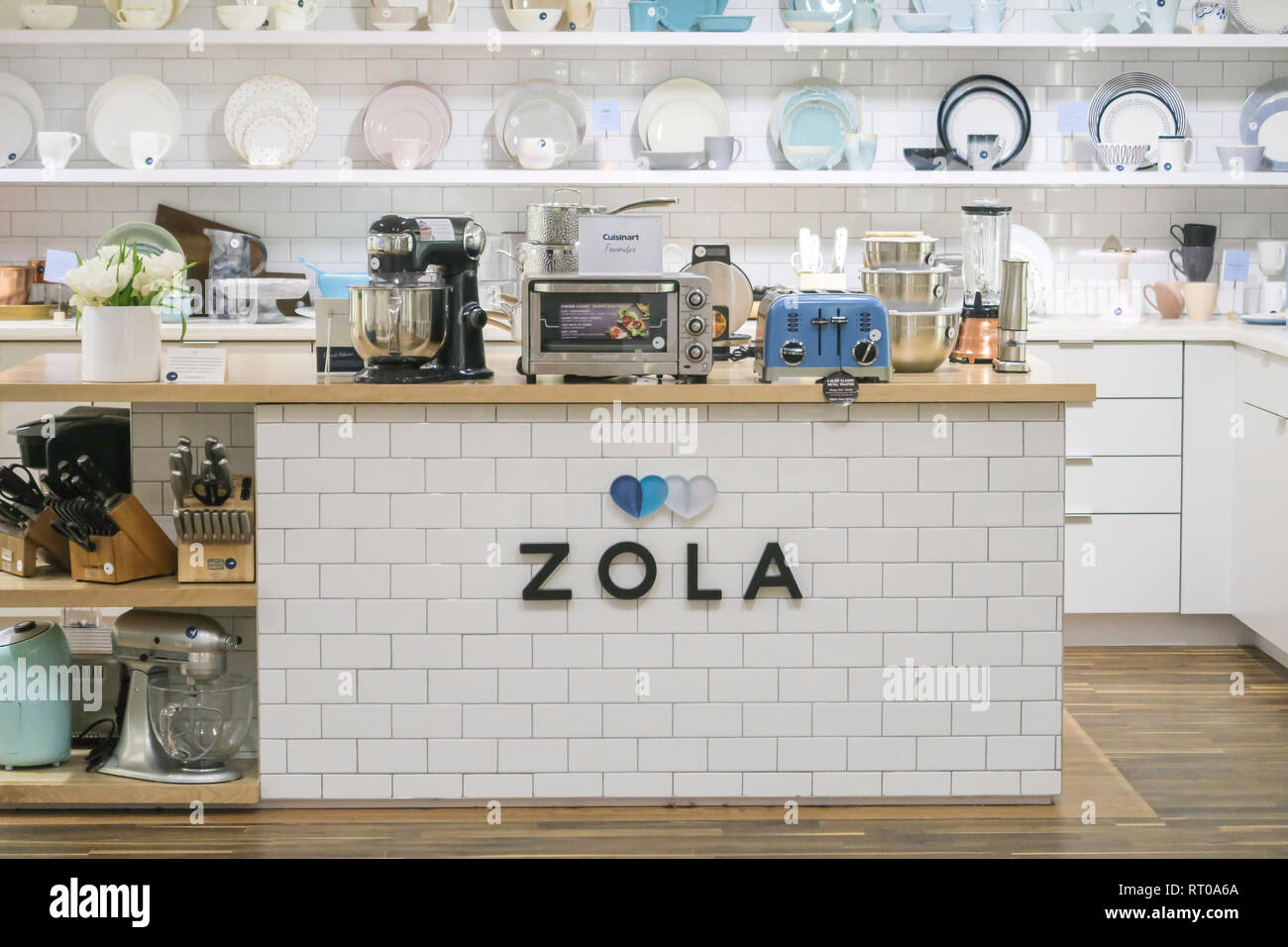 Zola online wedding registry business popup store in New York City