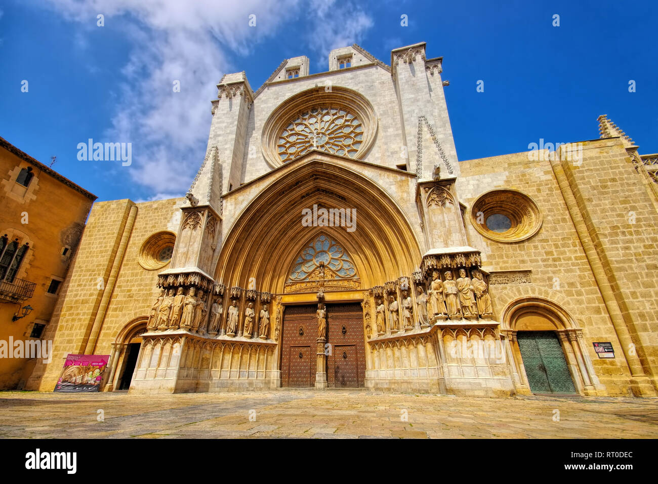 Tarragona Cathedral Costa Daurada, Catalonia in Spain Stock Photo