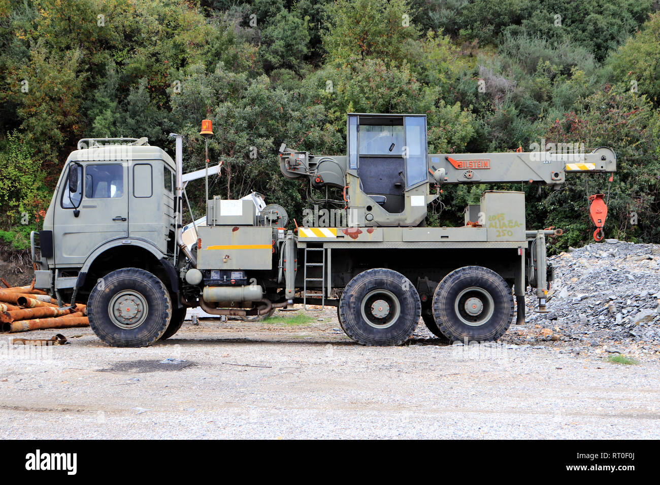 Crane truck. Construction vehicles Stock Photo Alamy