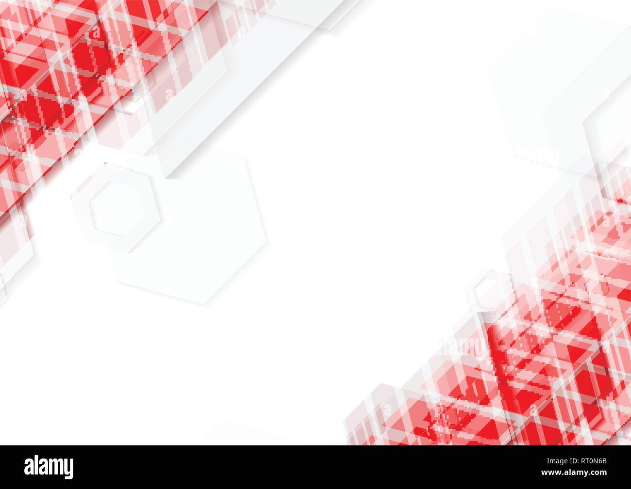 Bright red and white abstract technology background. Vector geometric  minimal design Stock Vector Image & Art - Alamy