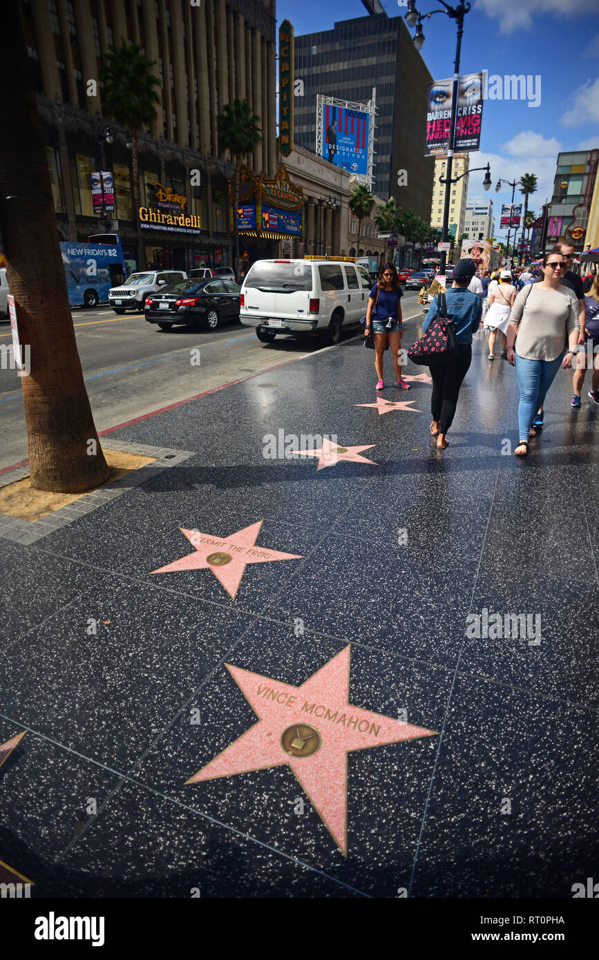 Hollywood Walk of Fame in Los Angeles, California Stock Photo - Alamy