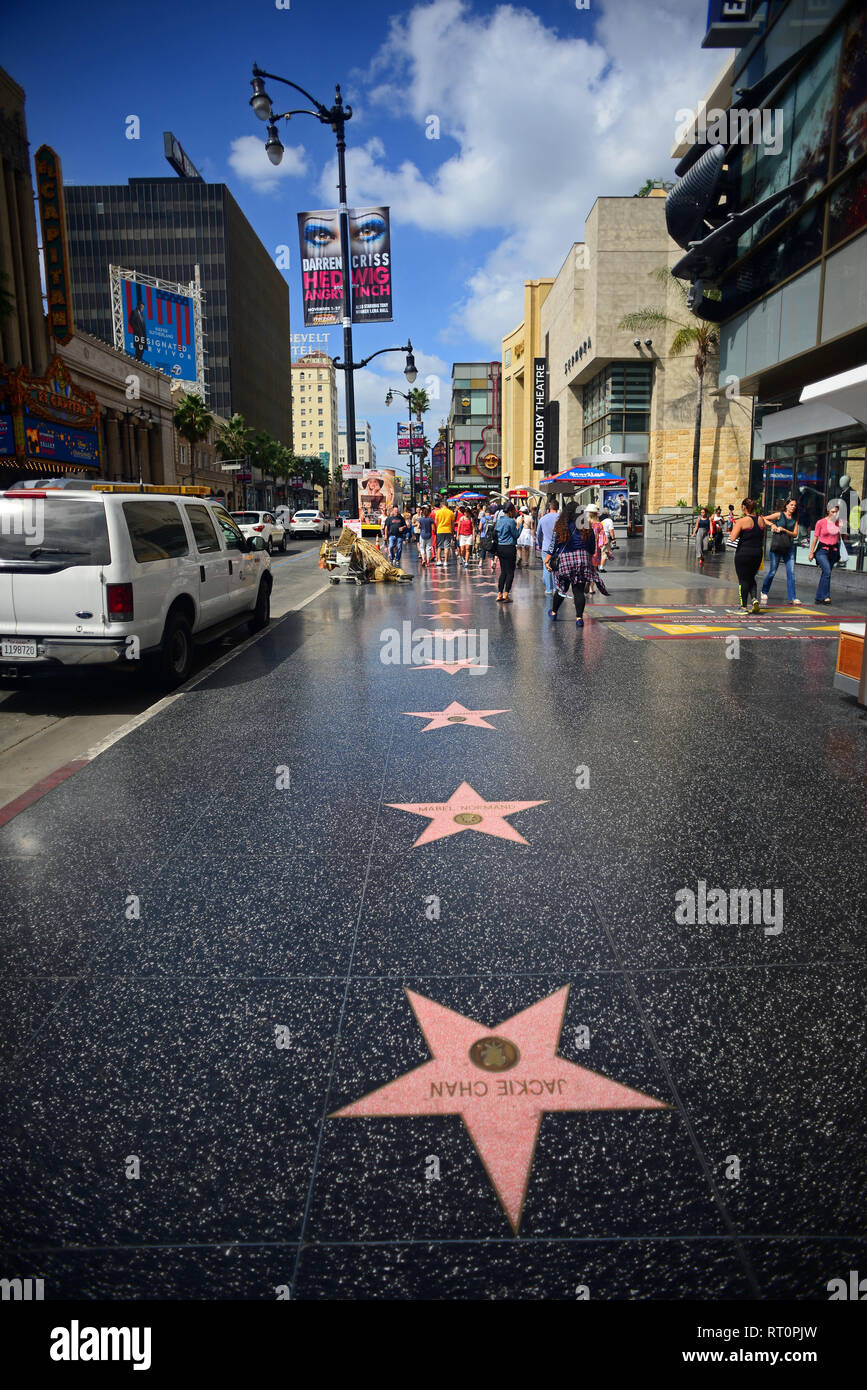 Hollywood Walk of Fame in Los Angeles, California Stock Photo - Alamy