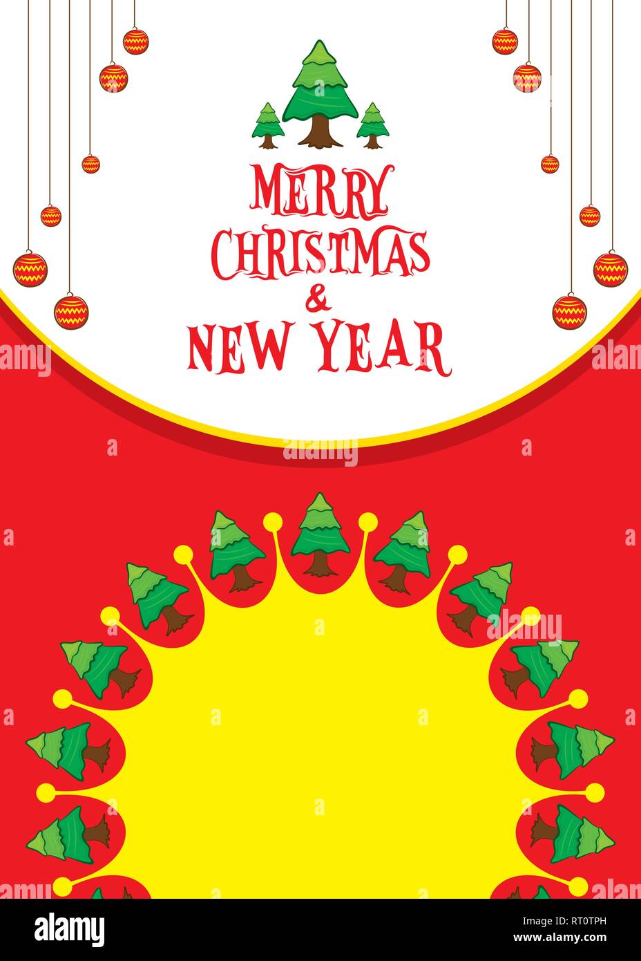 creative merry christmas festive celebration poster template design Stock Vector Image & Art - Alamy