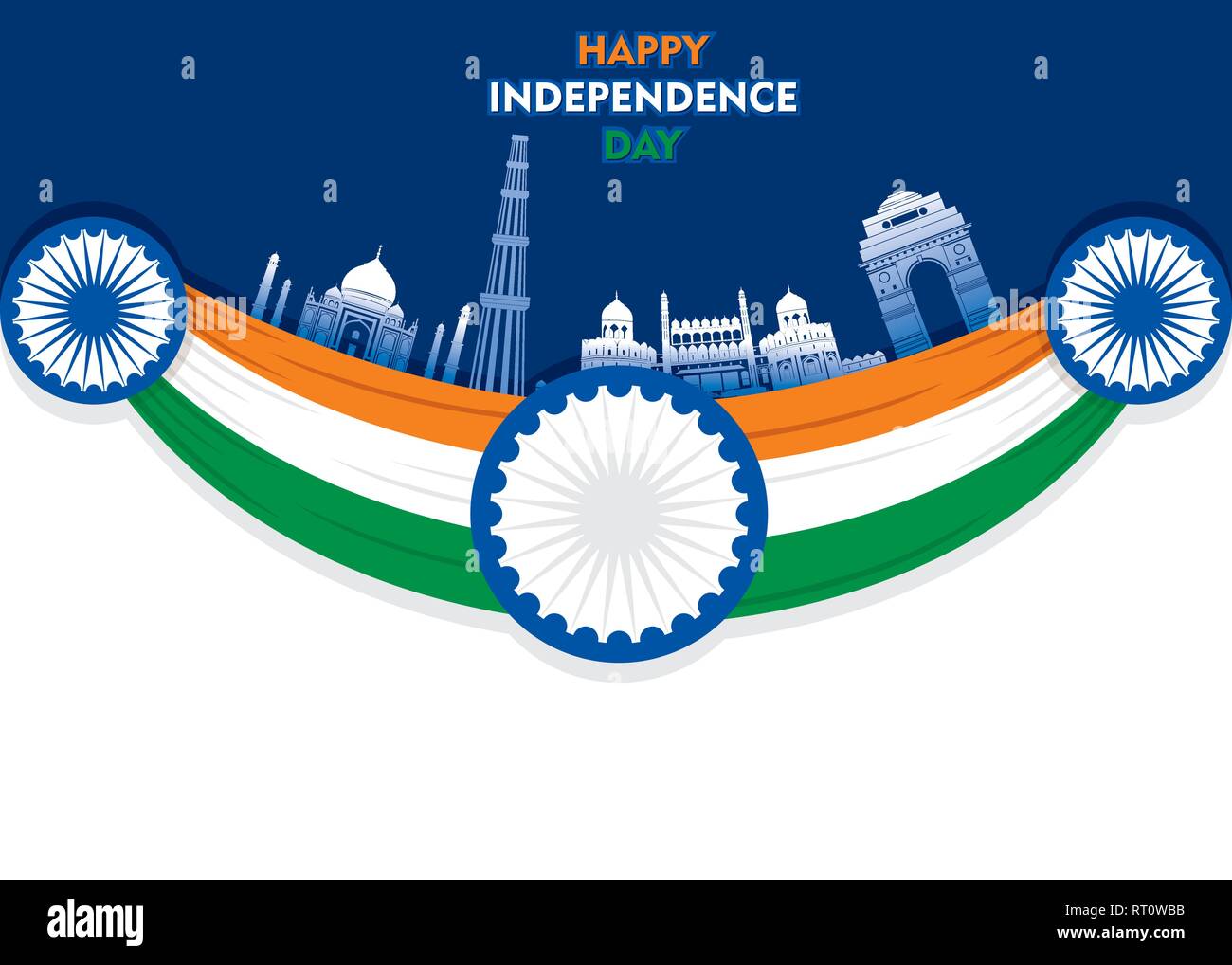 happy independence day of india illustration vector, using indian ...