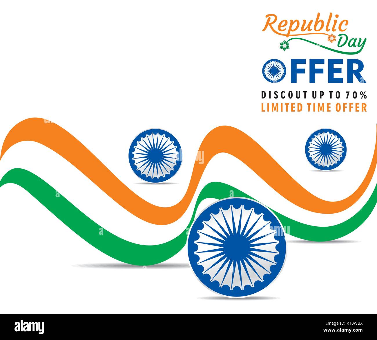 creative happy independence day of india illustration vector, tricolor wave  strip banner design Stock Vector Image & Art - Alamy