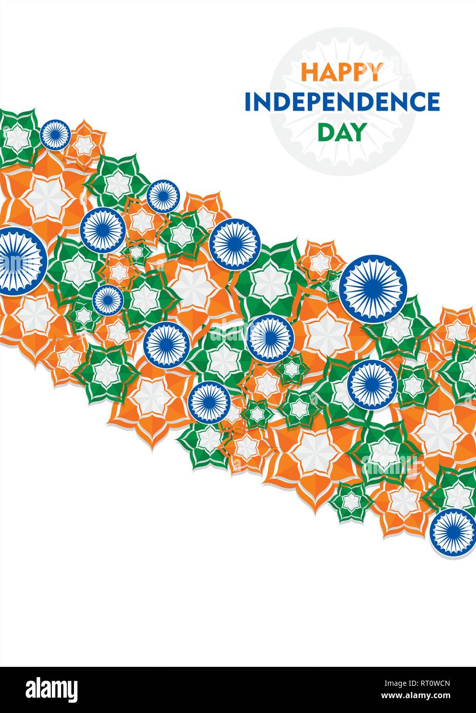 happy independence day of india illustration vector, using abstract ...