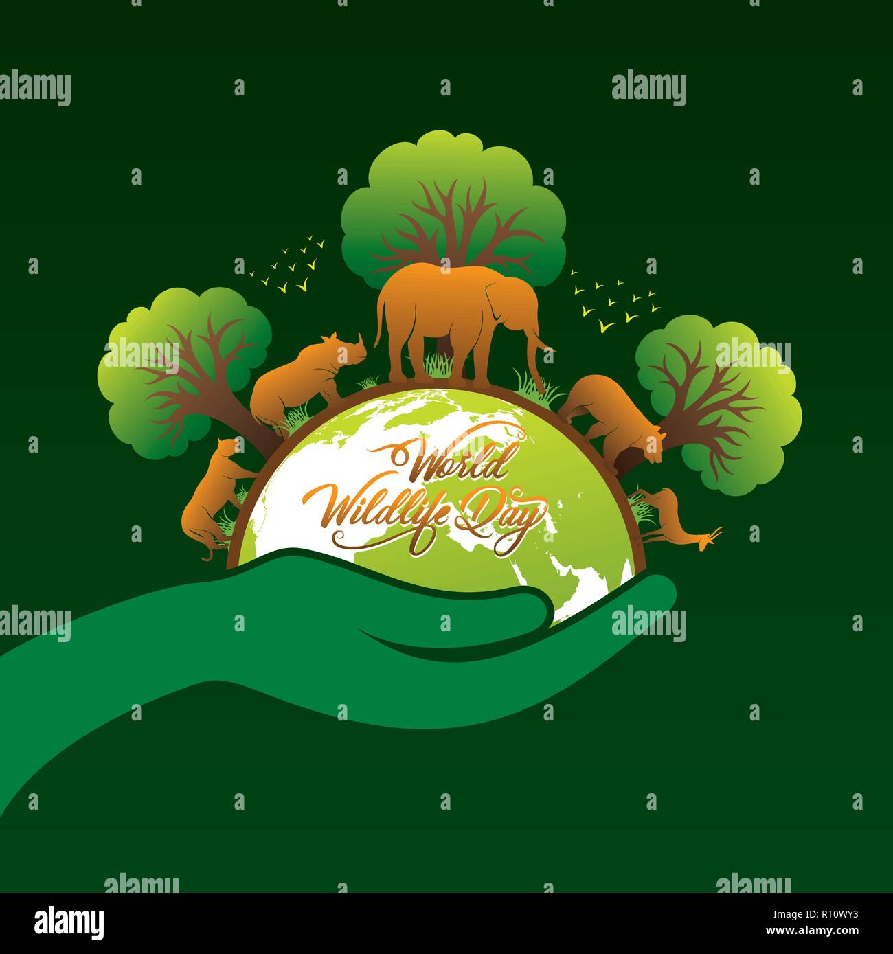 world wildlife day banner design, animal in forest concept Stock Vector  Image & Art - Alamy
