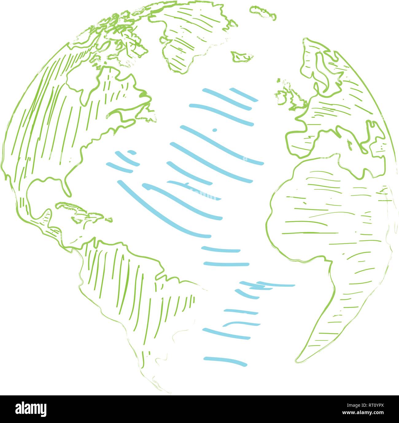 Isolated earth planet sketch Stock Vector Image & Art - Alamy