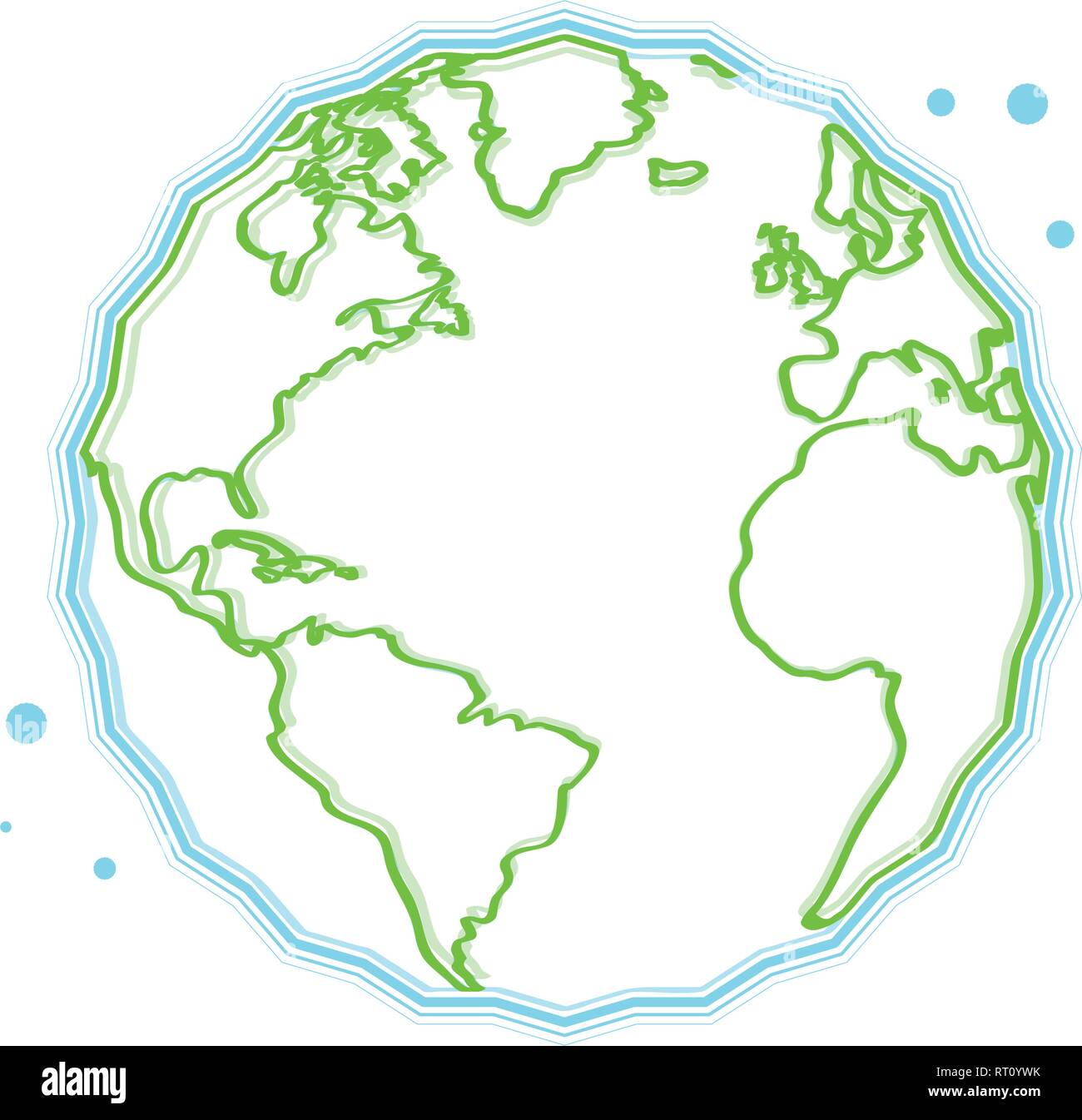 Isolated earth planet sketch Stock Vector Image & Art - Alamy