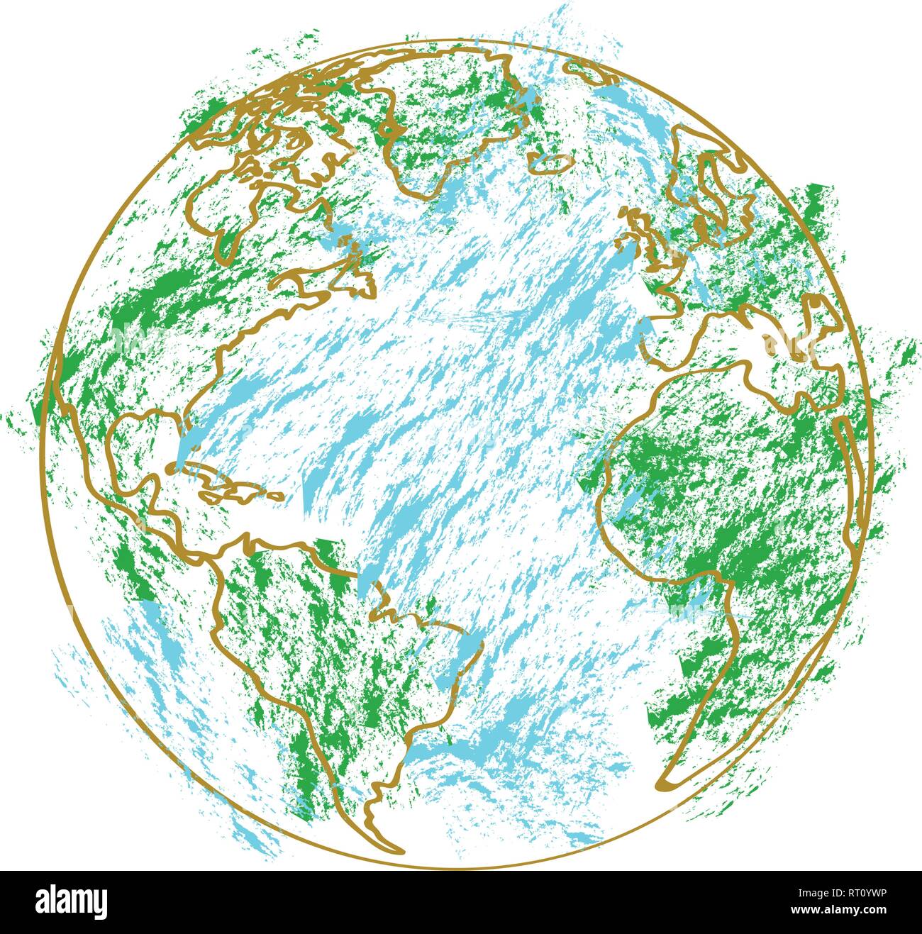 Isolated earth planet sketch Stock Vector Image & Art - Alamy
