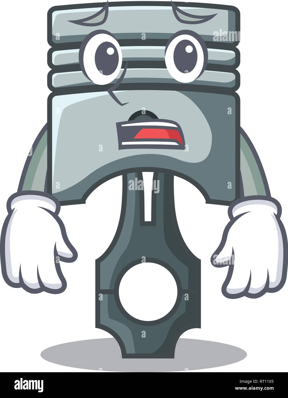 Afraid Piston Isolated In The Cartoon Shape Stock Vector Image Art Alamy