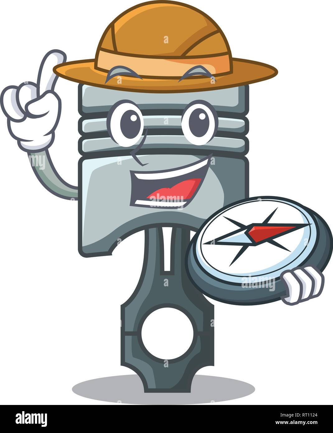 Explorer Piston Isolated In The Cartoon Shape Stock Vector Image Art Alamy