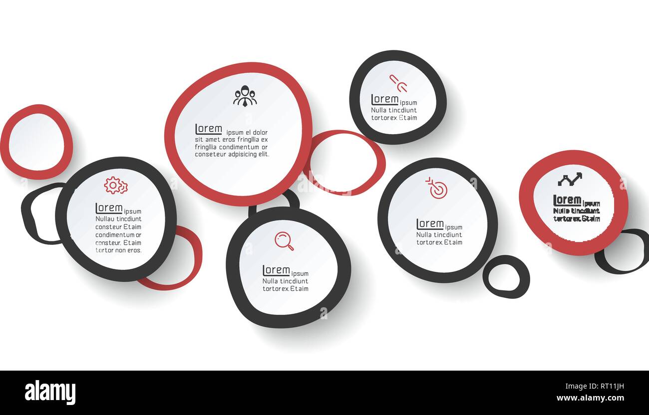 Six handle circles infographics Stock Vector Image & Art - Alamy