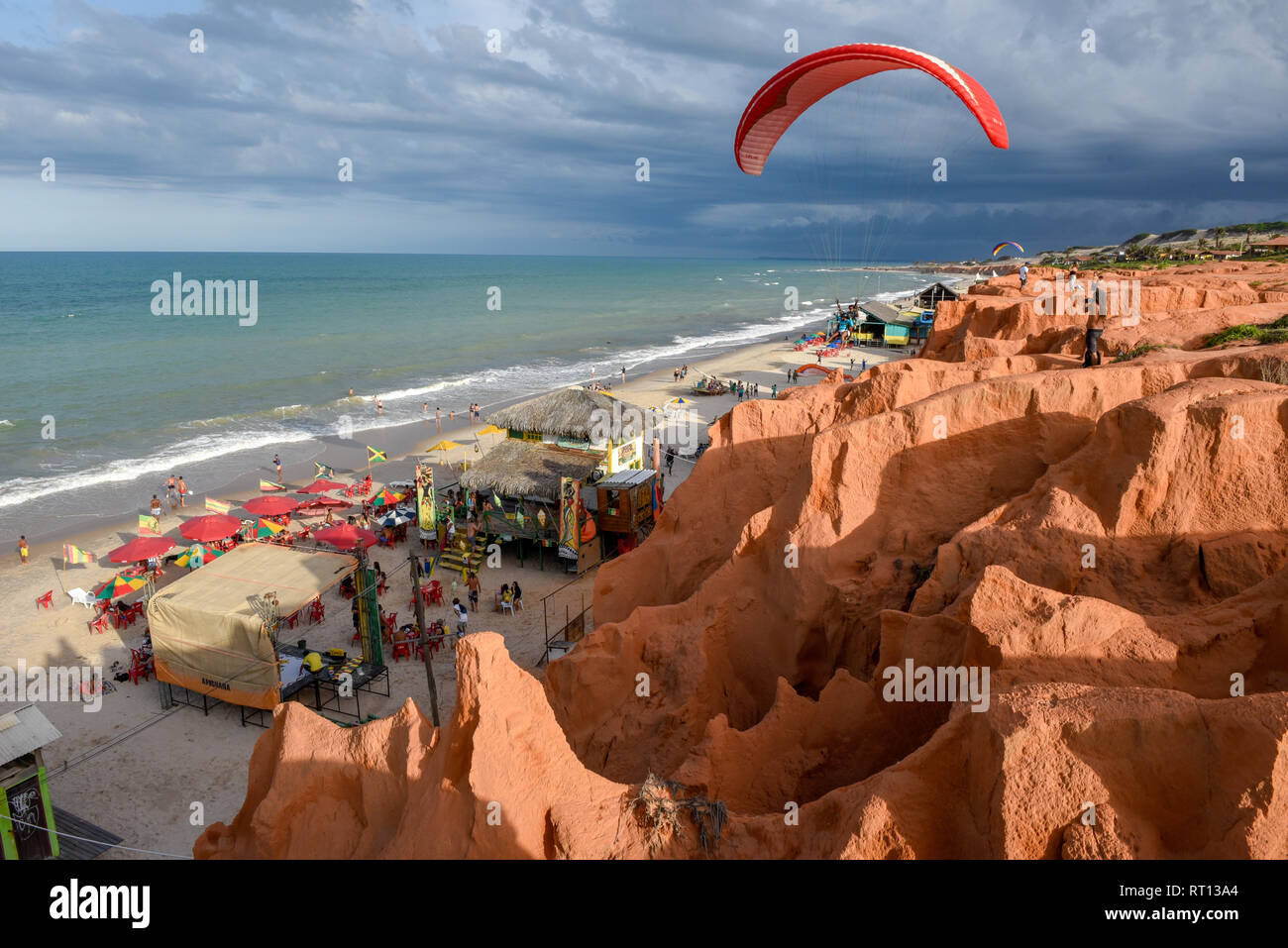 Canoa Quebrada, Brazil 18 January 2019 the beach of Canoa Quebrada