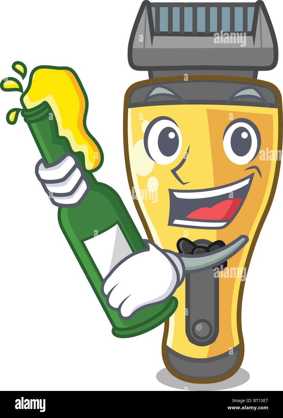 With beer electric shaver the shape funny cartoon Stock Vector Image ...