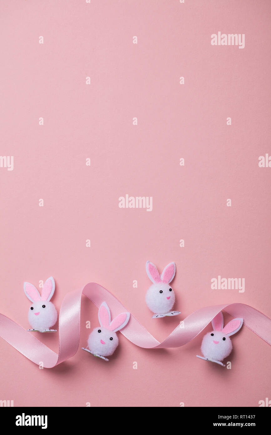 Easter bunny rabbit background Stock Photo