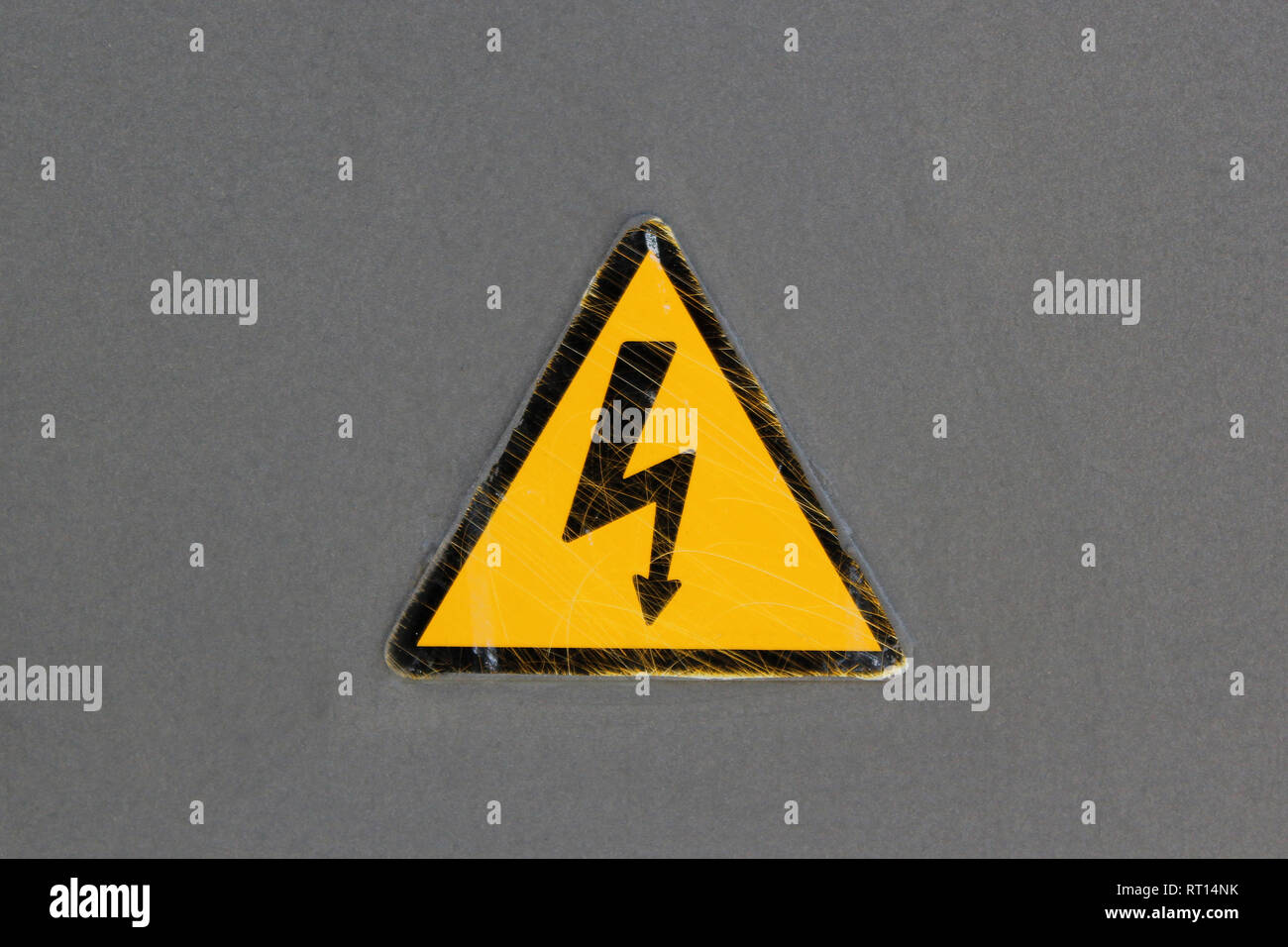 Sign Danger electricity, Spain Stock Photo