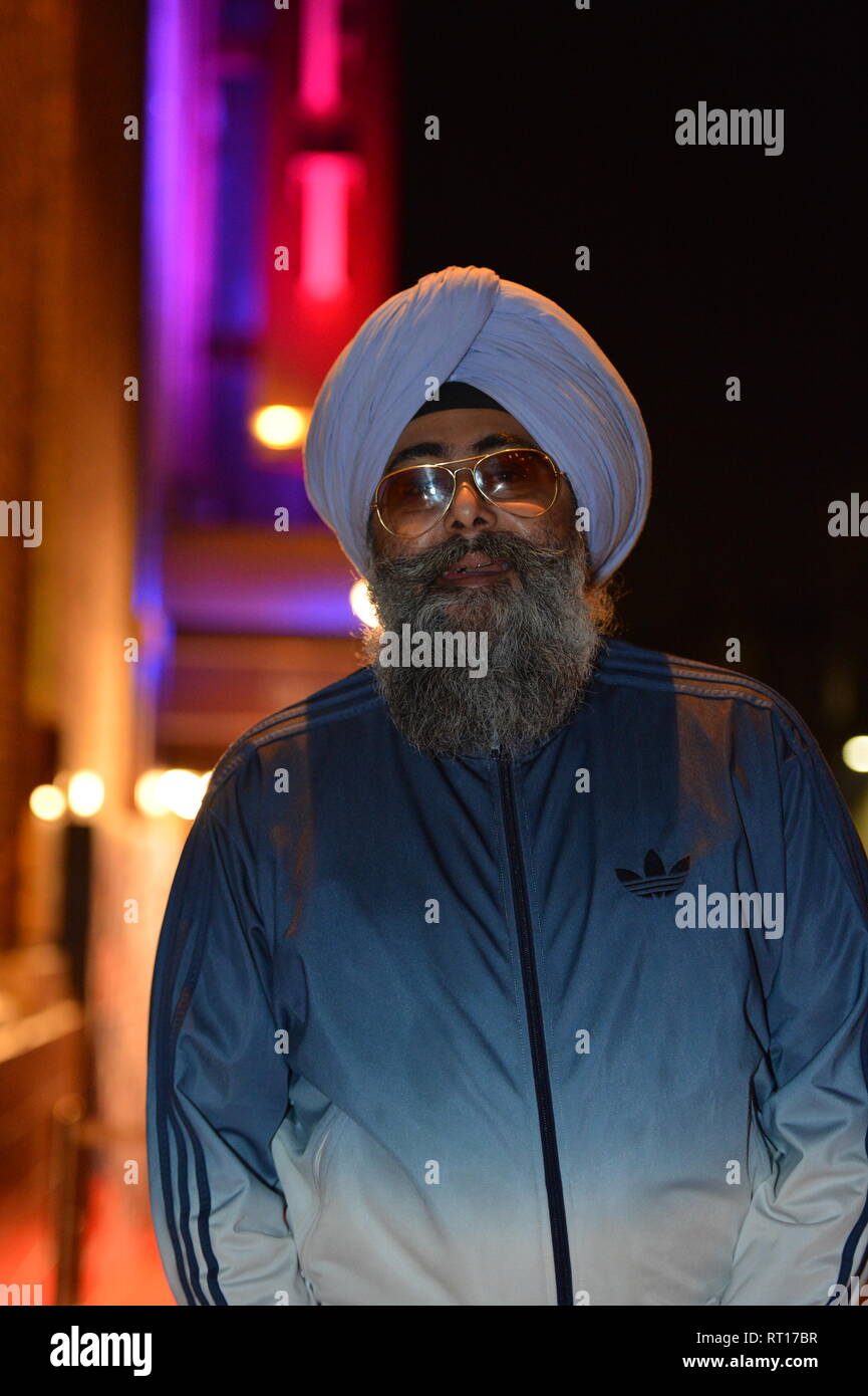 Glasgow, UK. 26th Feb, 2019. Hardeep Singh Kohli seeon the red carpet at the Scottish Premier of the film, Prophecy, at the Glasgow Film Theatre. Credit: Colin Fisher/Alamy Live News Stock Photo